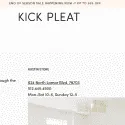 Kick Pleat